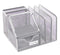 EasyPAG Mesh Collection Desk Organizer 3 Letter Sorter with Drawer,6.5 x 5.5 x 4.25 inch,Silver