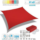 PATIO Paradise 10' x 13' Waterproof Sun Shade Sail Stainless Steel Hardware-Red Rectangle UV Block Durable Awning Canopy Outdoor Garden Backyard