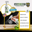 MDXconcepts Organic Home Pest Control Spray - Kills & Repels, Ants, Roaches, Spiders, and Other Pests Guaranteed - All Natural Insect Killer - Child & Pet Safe - Indoor/Outdoor Spray - 16oz