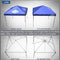 EzyFast Patented Anti-Pooling Instant Beach Canopy Shelter for Rain or Sunshine, Portable 10ft x 10ft Straight Leg Pop Up Shade Tent with Wheeled Carry Bag