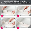 JONYJ Drawer Dividers/Organizer 4 Pack, Adjustable Separators 4" High Expandable from 11-17" for Bedroom, Bathroom, Closet, Office, Kitchen Storage, Strong Secure Hold, Foam Ends, Locks in Place