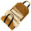 Angry Beaver Waxed Canvas Firewood Carrier Log Tote, Fireplace Wood Accessory, Heavy Duty Eco-Friendly Wood Canvas Sling