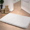 Lifewit 20" x 32" Soft Shaggy Bath Mat Non-Slip Rubber Bathroom Rug Mats Water Absorbent White