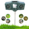 Ultrasonic Solar Animal & Pest Repeller - With 30' Motion Sensor, Flashing LED Light - Pest Control For Raccoon, Cats, Dogs, Deer, Birds - Weather Proof Design - Includes 3 Batteries & USB Cable by Abco Tech