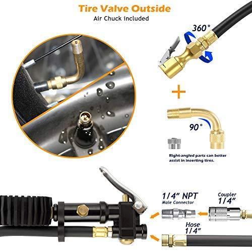 BOSONER Portable Air Compressor Pump, Tire Inflator, 12V DC Portable Air Compressor for Car Tires with LED Light for Car, Auto Shut-Off, Motorcycle, Bicycle, Balls and Other Inflatable Equipment