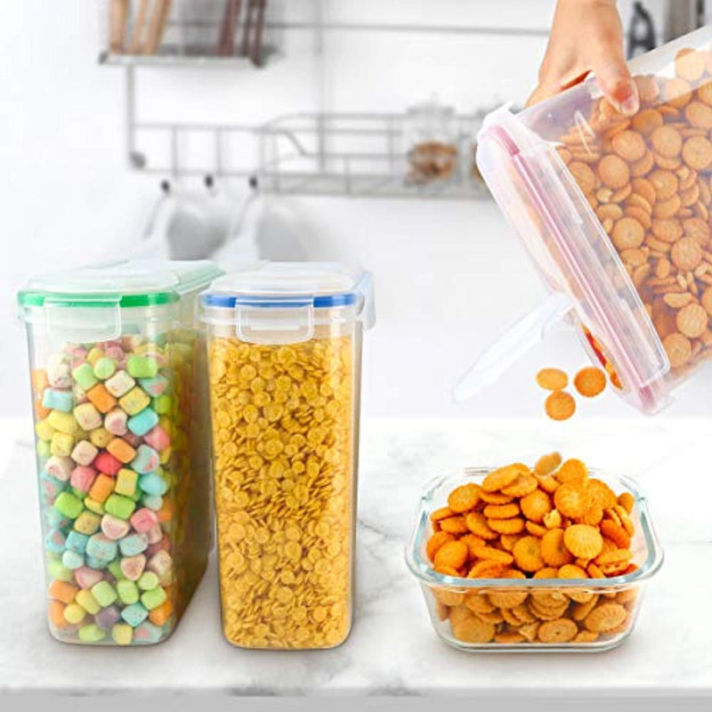 Cereal Container,MCIRCO Food Storage Containers,Airtight Flour Containers Keeper (16.9 Cup 135.2oz) Set of 4