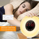 Wake Up Light Alarm Clock, [2018 UPGRADED] Digital Alarm Clock with Sunrise Simulation, 7 Colors Night Light, 6 Nature Sounds, FM Radio for Bedrooms and Heavy Sleepers