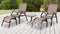 Backyard Classics Astoria 5-Piece Patio Seating Set with Adjustable Sling Chair, Ottomans and Glass Table Top