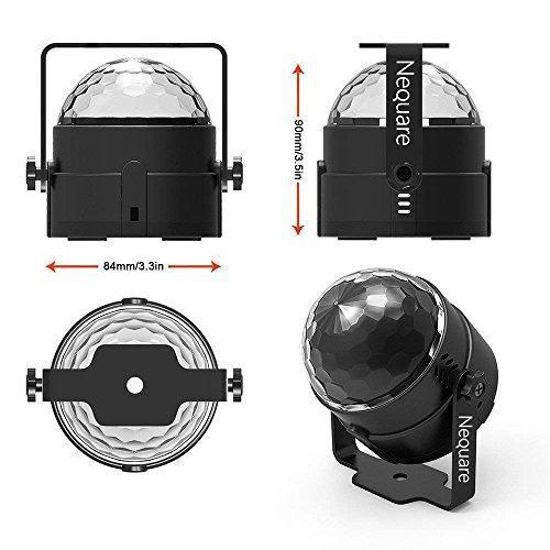 [2018 Latest Models-6 light bulbs] Nequare Party Lights Disco Ball Strobe Light Disco Lights 20 Colors Sound Activated Stage Light with Remote Control for Festival Bar Club Party Wedding Show Home …