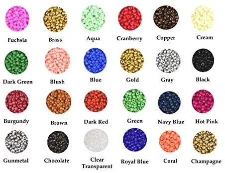 Gemybeads Glass Seed Beads, Small Pony Beads Assorted Kit with Organizer Box for Jewelry Making, Beading, Crafting (Round 3X2mm 8/0, 24 Assorted Multicolor Set)