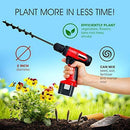 7Penn Garden Plant Flower Bulb Auger 3in x 24in Rapid Planter – Post or Umbrella Hole Digger for 3/8in Hex Drive Drill