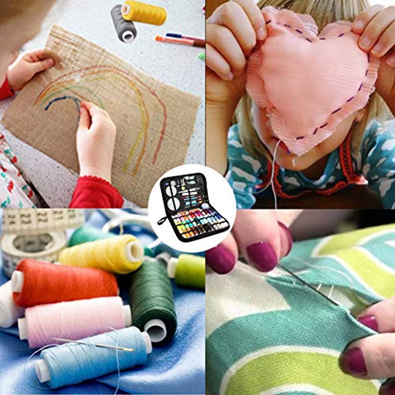 Sewing Kits for Adults Travel Sewing Kit, SAKEYR 183 Premium Sewing Supplies with Buttons/Needle/38 XL Thread/Scissors etc, Large Basic Sewing Kit for College Student/Kids/Beginners/Men/Women