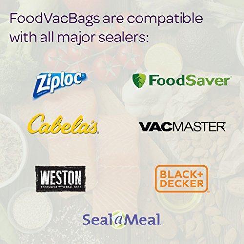 4 Jumbo 11" x 50' Commercial Vacuum Sealer Saver Bags Sous Vide Food Storage by VacSealBags