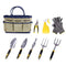 SONGMICS 9 Piece Garden Tool Set Includes Garden Tote and 6 Hand Tools Heavy Duty Cast-aluminum Heads Ergonomic Handles UGGB31L