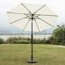 Sunnyglade 9' Patio Umbrella Outdoor Table Umbrella with 8 Sturdy Ribs (Tan)