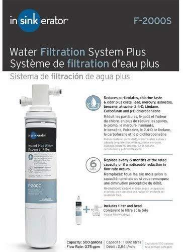 InSinkErator F-2000S Water Filtration System Plus, 1-(Pack), Off- Off-white