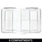 mDesign Stackable Plastic Tea Bag Holder Storage Bin Box for Kitchen Cabinets, Countertops, Pantry - Organizer Holds Beverage Bags, Cups, Pods, Packets, Condiment Accessories - Clear