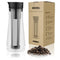 KORSMALL Cold Brew Maker and Tea Infuser, 1.5L/50oz Premium Glass Pitcher with Lid Removable and Reusable Filter Perfect for Hot or Iced Coffee, 1.5L / 50oz, black clear