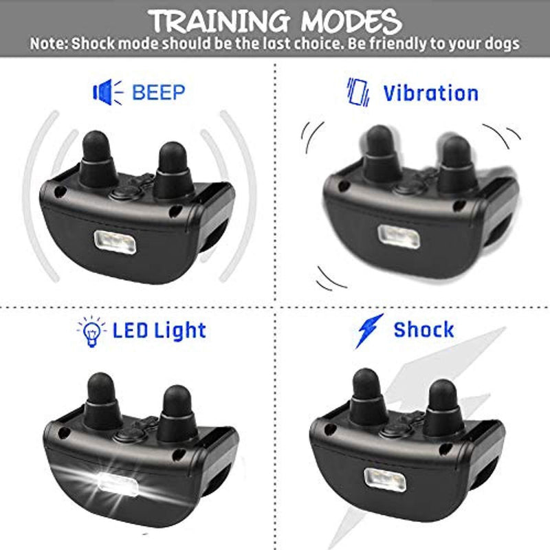 LINNSE Shock Collar for Dogs, Dog Training Collar with 1650ft Remote Control 100% Waterproof and Rechargeable Dog Shock Collar with Remote Dogs