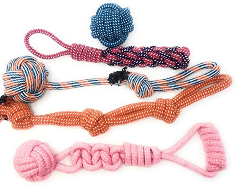 BK PRODUCTS LLC Dog Toys - 8 Extra Large Dog Rope Toys - Dog Chew Toy for Medium and Large Dogs - Set of Dog Rope Toys for Chewing, Tug of War and Teething with Bonus Storage Bag
