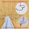 GeLive Over The Door Hook Rack, Stainless Organizer Hanger for Coat, Robe, Jacket, Belt, Hat, Towel, 10 Ceramic Knobbed Hooks, Chrome Bright (Multicolor)