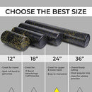 High Density Muscle Foam Rollers by Day 1 Fitness – 4 SIZE OPTIONS and 7 COLORS TO CHOOSE FROM - Sports Massage Rollers for Stretching, Physical Therapy, Deep Tissue and Myofascial Release -Exercise