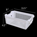 Saedy Black Plastic Basket Trays for Files, Letters, Documents, Set of 6