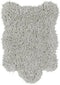 Ottomanson Flokati Collection Faux Sheepskin Lambskin Design Shag Rug, 2'X3', Dark Grey