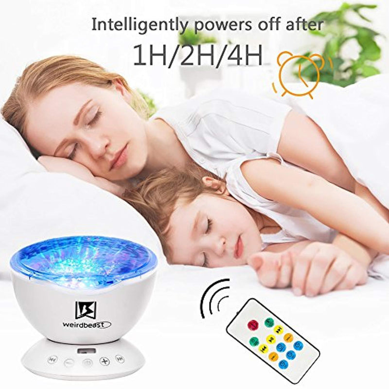 [GENERATION 3]Weirdbeast Remote Control Ocean Wave Project Sleep Night Lights with Built-in Ambient Audio Bedroom Living Room Decoration Lamp for Kids/Adult - Light Up Your Life