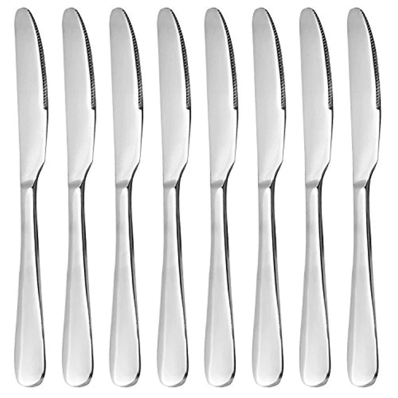 Dinner Knives, MCIRCO 8 Piece 18/10 Heavy-Duty Stainless Steel Butter Knives Dinner Knife Set Table Knives Flatware Set