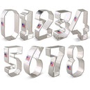 Numbers Cookie Cutter Set - 9 piece - Ann Clark - Tin Plated Steel