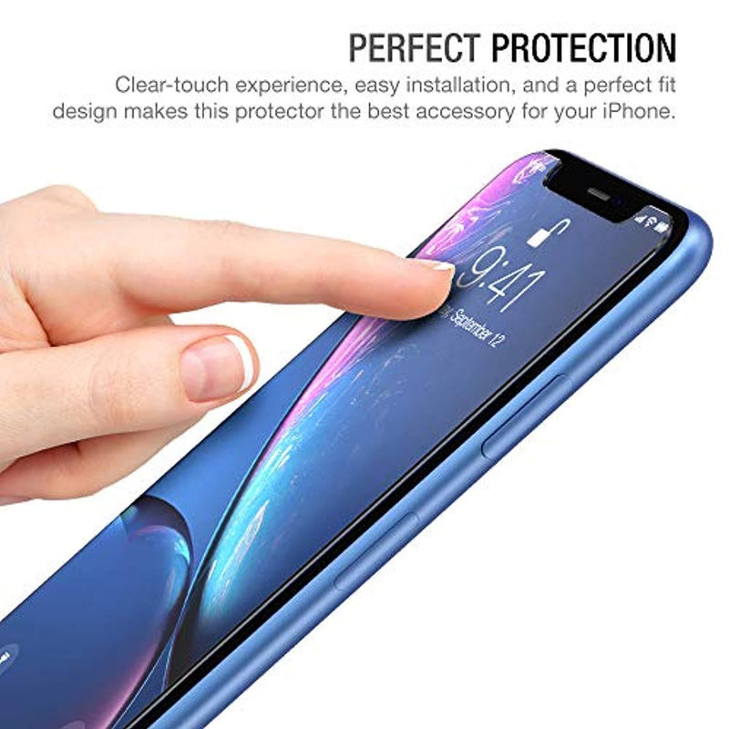 XDesign Glass Screen Protector Designed for Apple iPhone XR 2018 (3-Pack) Tempered Glass with Touch Accurate and Impact Absorb + Easy Installation Tray for iPhone XR [Fit with Most Cases] - 3 Pack - 3 Pack