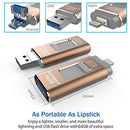 Photo Stick Mobile for iPhone USB Flash Drive 256GB GUORUI USB Memory Stick 256GB for iPhone X XR XS MAX 6 7 8 Plus iPad Pro External Storage for iPhone iPad PC Android Micro USB Jump Drive Thumb Glod