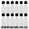 Mini SQUARE Plastic Alcohol 50ml Liquor Bottle Shots + Caps (12)