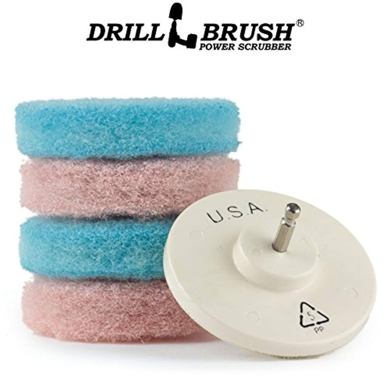 Drill Brush - Cleaning Supplies - Bathroom Accessories - Scrub Pads - Shower Cleaner - Bathtub - Bath Mat – Bathroom Sink - Scrubber - Hard Water Stain Remover - Glass Cleaner...