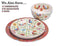 Bico Red Spring Bird Ceramic Dipping Bowl Set (13oz bowls with 14 inch platter), for Sauce, Nachos, Snacks, Microwave & Dishwasher Safe, House Warming Birthday Anniversary Gift