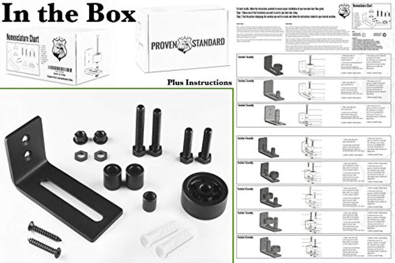 Barn Door Floor Guide Stay Roller | Floor Guides With 8 Setup Options | Flush Design | Perfect Fit for ALL Barn Doors | Bottom Bracket Sits Flat On Ground | One Adjustable Wall Guide per unit ordered