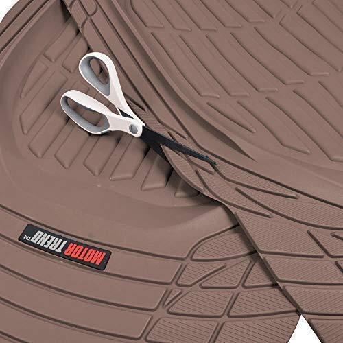 Motor Trend MT-923-GR Flextough Contour Liners - Deep Dish Heavy Duty Rubber Floor Mats for Car Suv Truck and Van - All Weather Protection, Gray