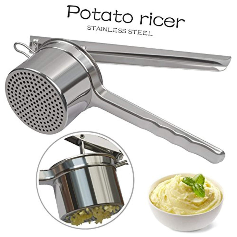 Potato Ricer, Warmhoming Stainless Steel Potato Masher for Fruit and Vegetables