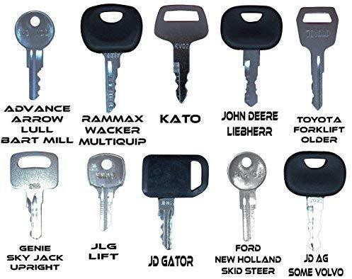 Construction Ignition Key Sets Tornado - Comes in Sets of 39, 42, 45, 52, 56, 60, for backhoes, Tools, case, cat, etc. See Product Description for More info. (60 Key Set)