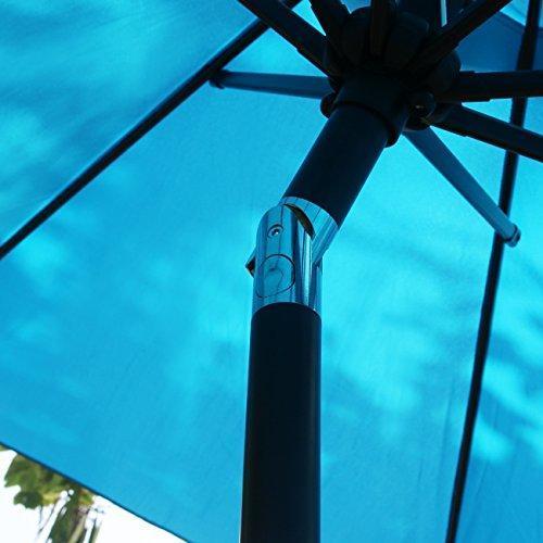 Sunnyglade 9ft Patio Umbrella Replacement Canopy Market Umbrella Top Outdoor Umbrella Canopy with 8 Ribs (Red)