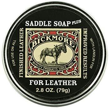 Bickmore Saddle Soap Plus - Leather Cleaner & Conditioner with Lanolin - Restorer, Moisturizer, and Protector