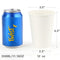 100 Pack 12 oz Disposable Hot Paper Coffee Cups with Lids, Sleeves and Straws to Go - White Drink Hot Cup from Eupako