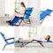 Apelila Set of 2 Folding Zero Gravity Lounge Beach Patio Chairs Outdoor Sunlounger Camping Hiking Recliner (Blue)