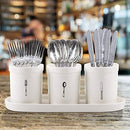 3 Glass Mason Jars with Black Chalk Label - 17 Ounces Clear Chalkboard Mugs on Galvanized Caddy with Handle - Home and Party Drinkware Set, Utensil Organizer, Vintage Rustic Decor Set
