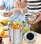 Utopia Kitchen Stainless Steel Compost Bin for Kitchen Countertop - 1.3 Gallon Compost Bucket Kitchen Pail Compost with Lid - Includes 1 Spare Charcoal Filter