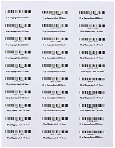 100 Sheets Sticker Labels Shipping Address Labels for Laser/Ink Jet Printer (2-up)