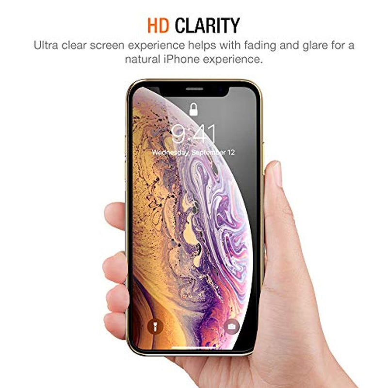 Trianium (3 Packs) Screen Protector Designed for Apple iPhone XS & iPhone X 2018 2017 Premium HD Clarity 0.25mm Tempered Glass Screen Protector with Alignment Case Frame [3D Touch] (3-Pack)