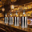 Jolitac Wine Chiller Bucket, Stainless Steel Double Wall Wine Cooler Bucket, Keeps Cold for Hours Wine Bottle Cooler Chiller Insulated Champagne Beer Ice Bucket (1 PC)