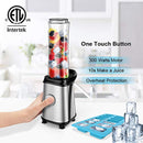 Personal Blender, Sboly Smoothie Blender Single Serve Small Blender for Juice Shakes and Smoothie with 20 oz Tritan BPA-Free Travel Bottle, 300W (with Silicone Ice Cube Tray/Bottle Brush)